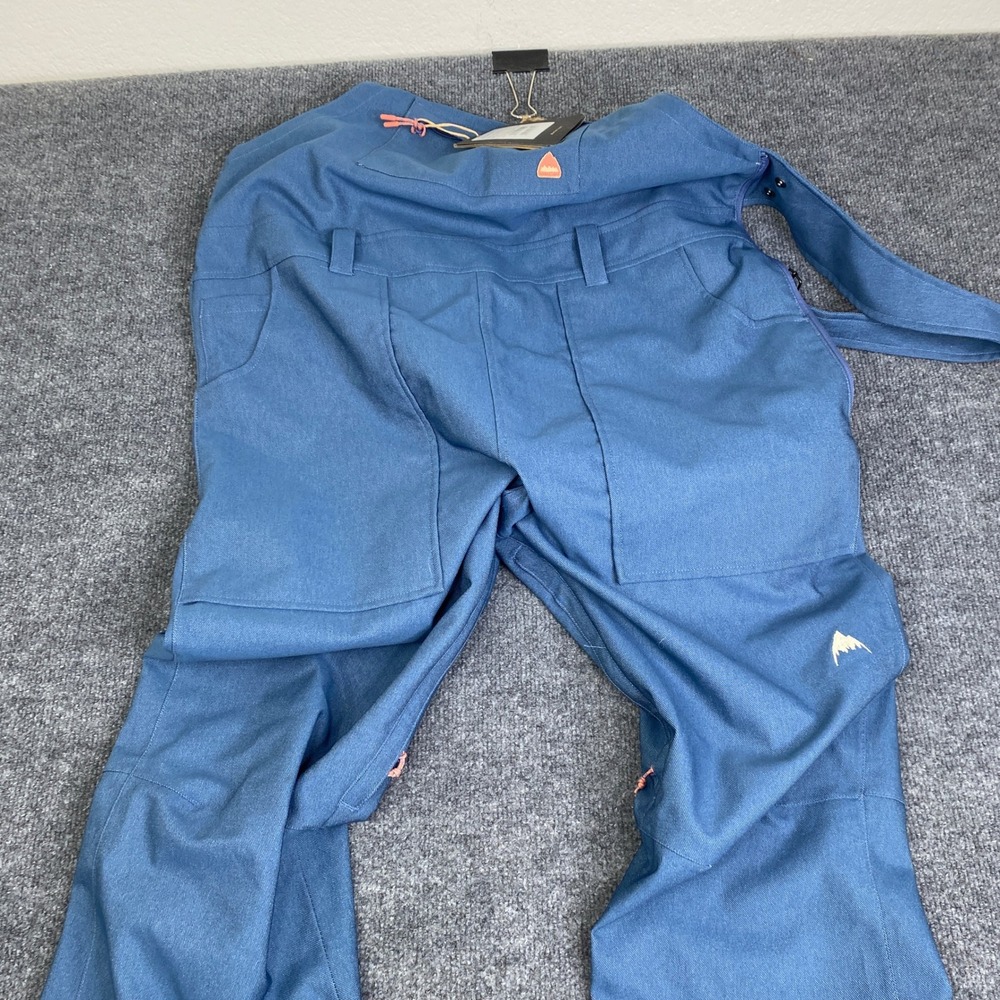 Burton Avalon Stretch Bib Snowboard Pants Womens XL Light Denim Blue 21446100400 - Picture 2 of 6